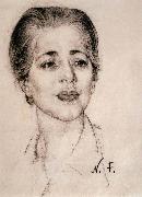 Nikolay Fechin Portrait of lady painting